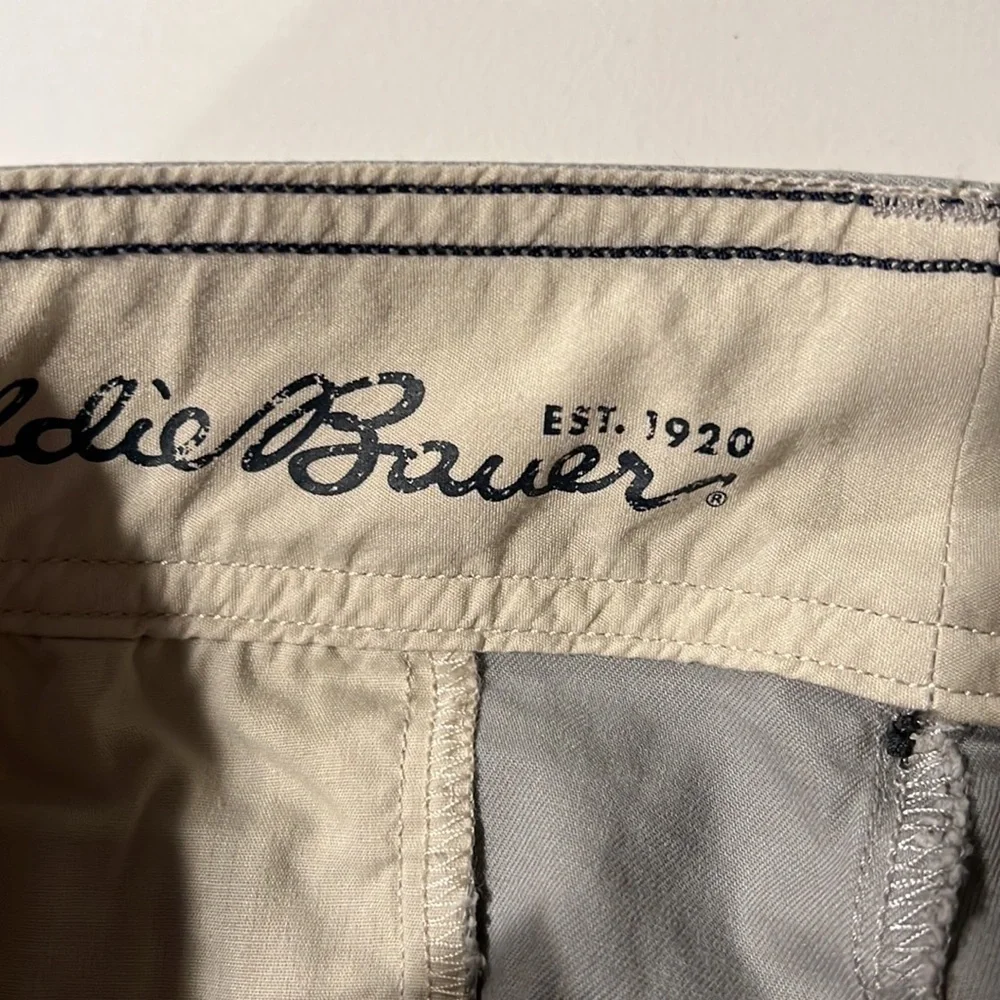 Eddie Bauer Blakely Gray Cotton Capri Wide Leg Size 12